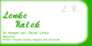 lenke malek business card